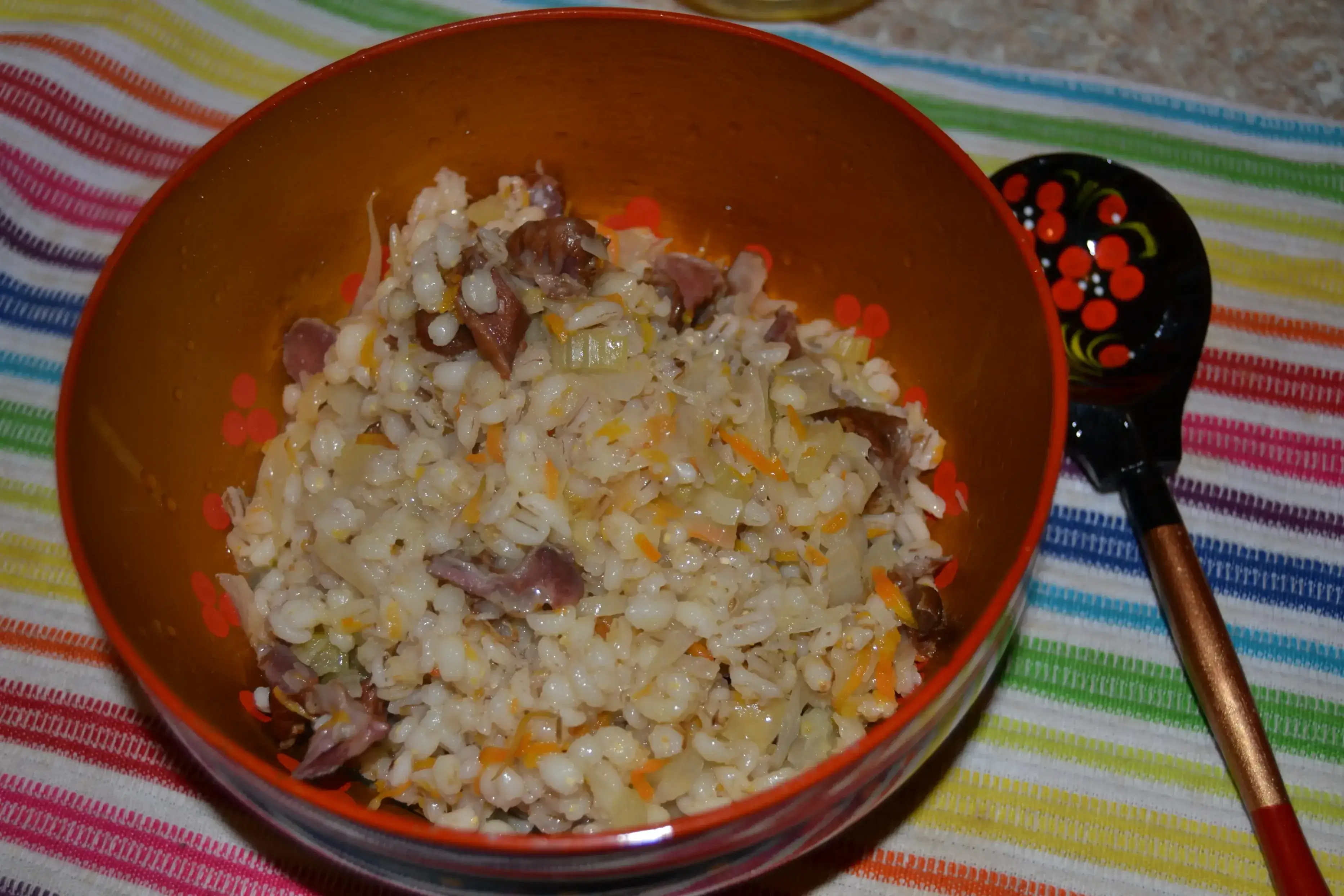 Перловка с капустой