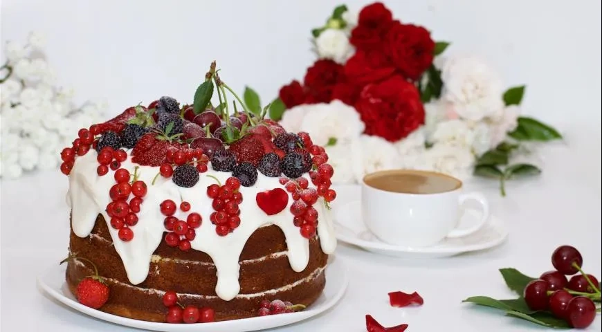 Бисквитный торт "Летний"