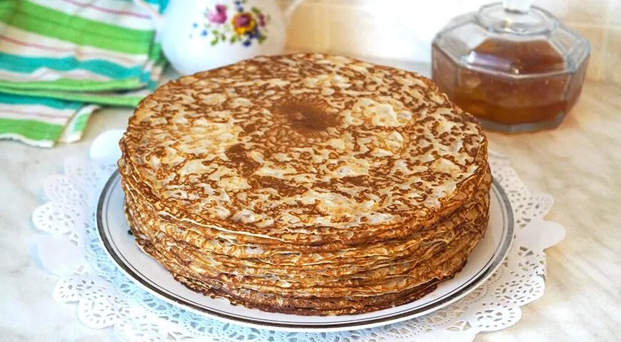 Блины на молоке без дрожжей