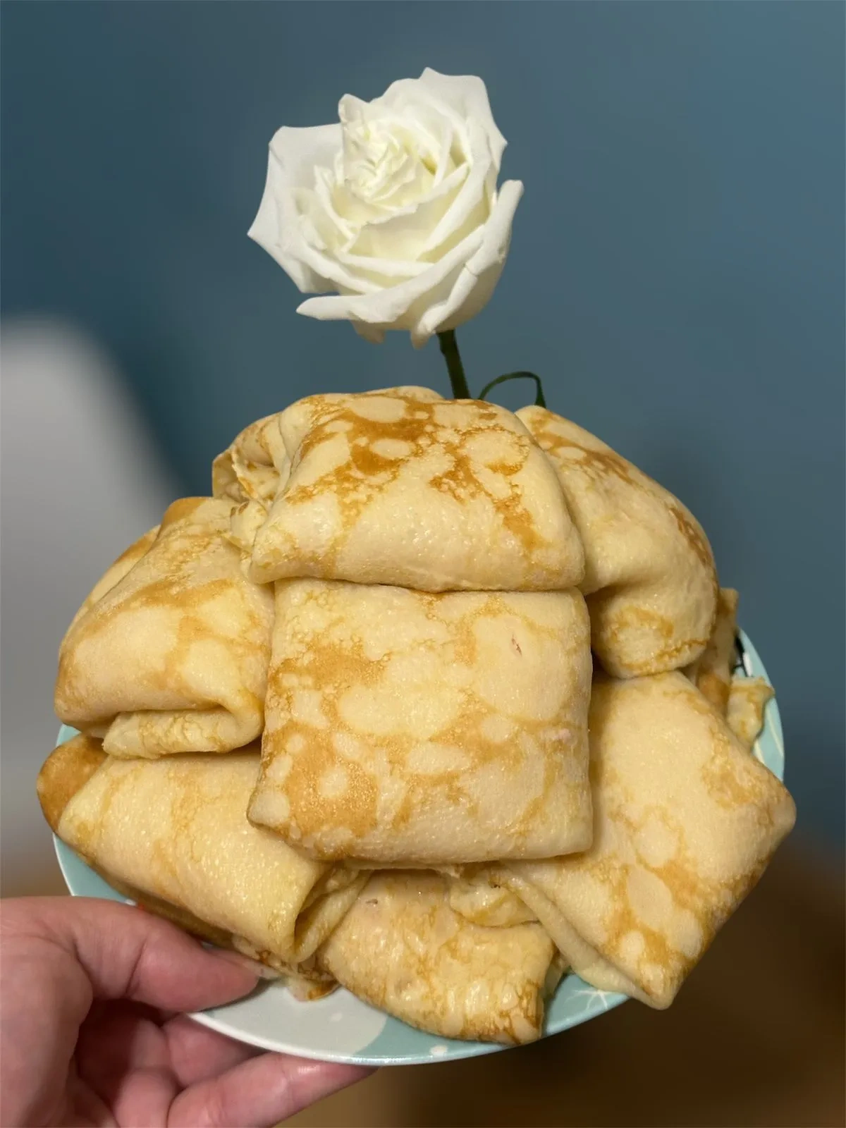 Блины с ветчиной и сыром