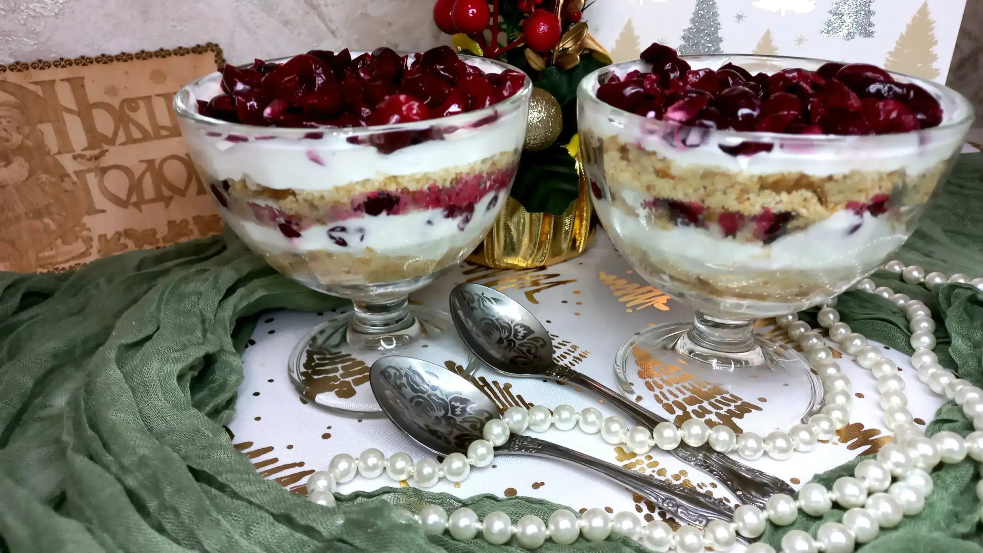 Десерт «Зимняя вишня»