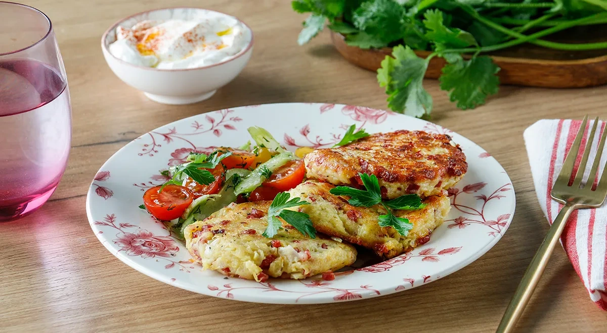 Драники с колбасой