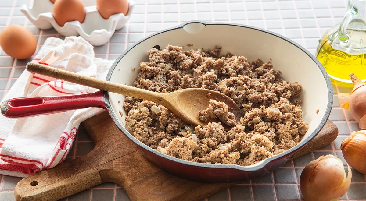 Фарш из вареного мяса