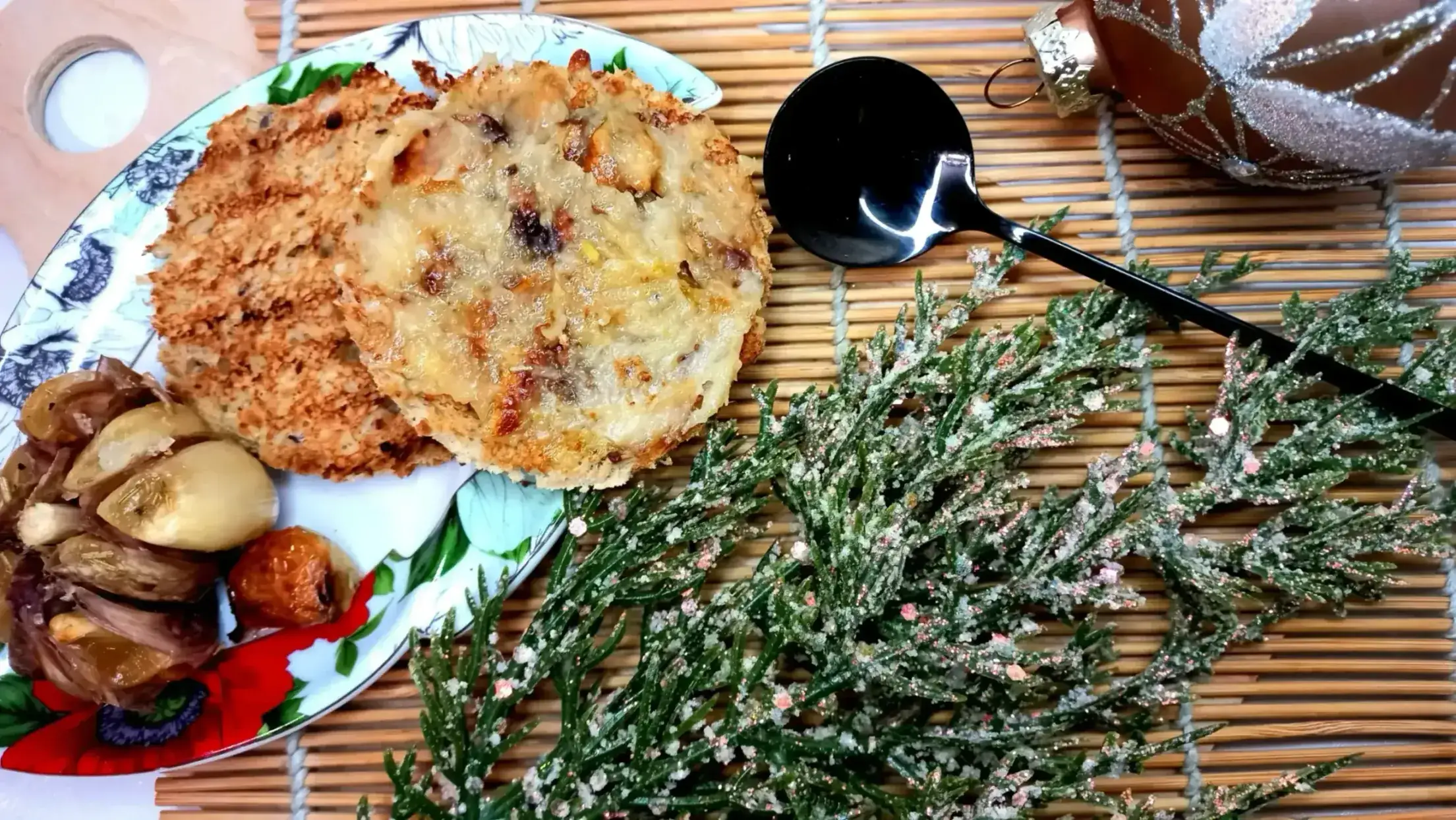 Гренки с запечённым чесноком