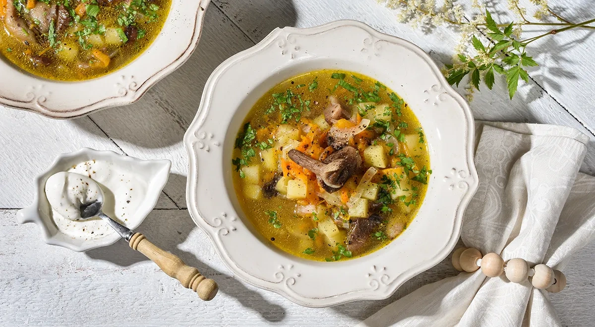 Грибной суп из маслят