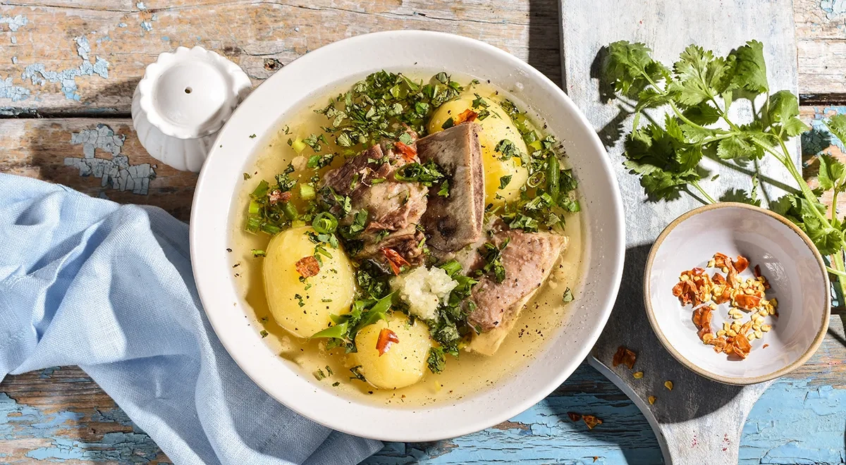 Хашлама из говядины с картошкой