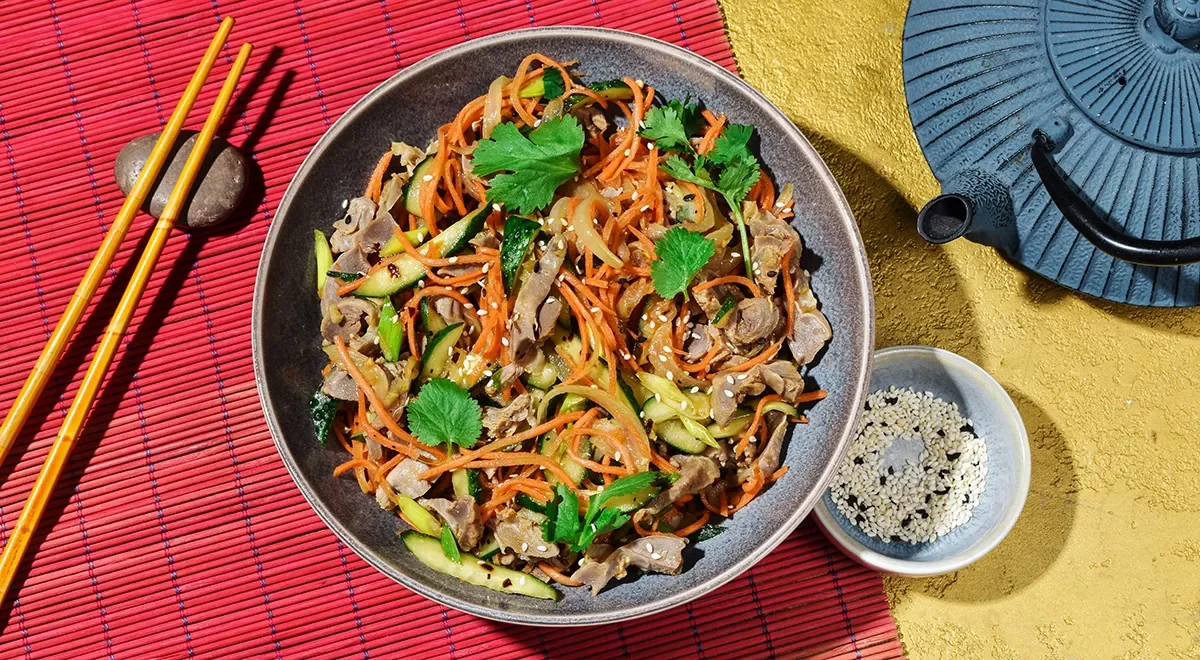 Хе из куриных желудков по-корейски