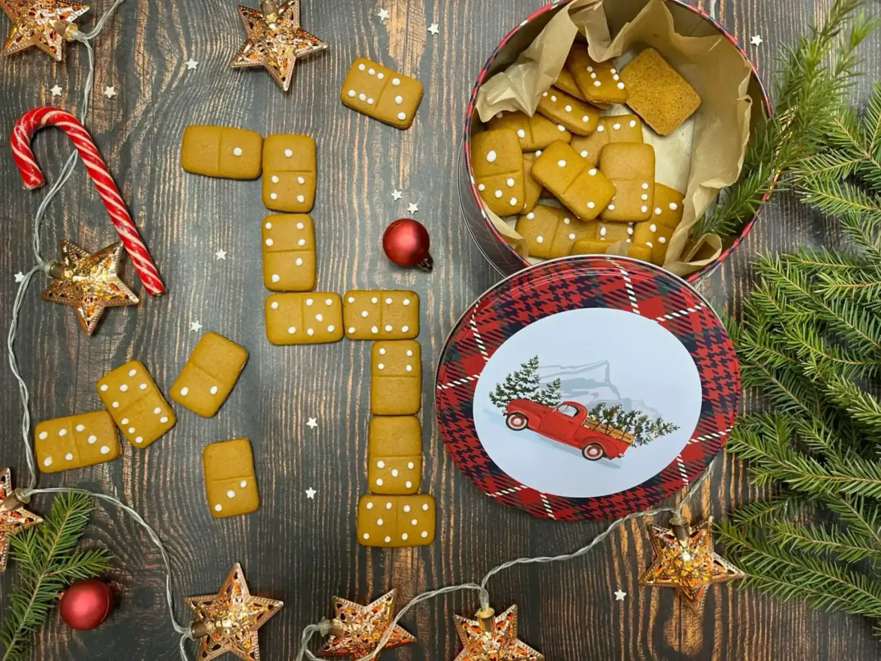 Имбирное печенье «Новогоднее домино»