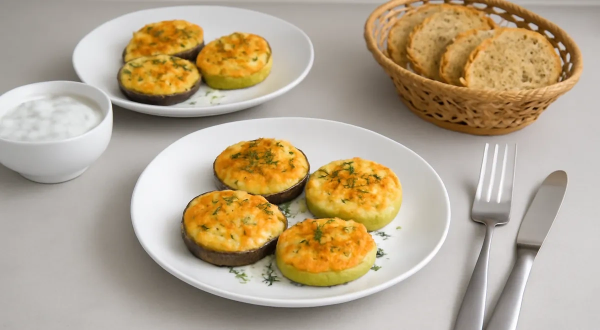 Кабачки и баклажаны запеченные в духовке под сыром