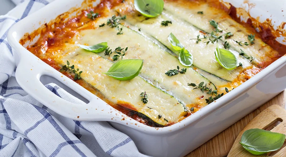 Кабачковая лазанья с курицей