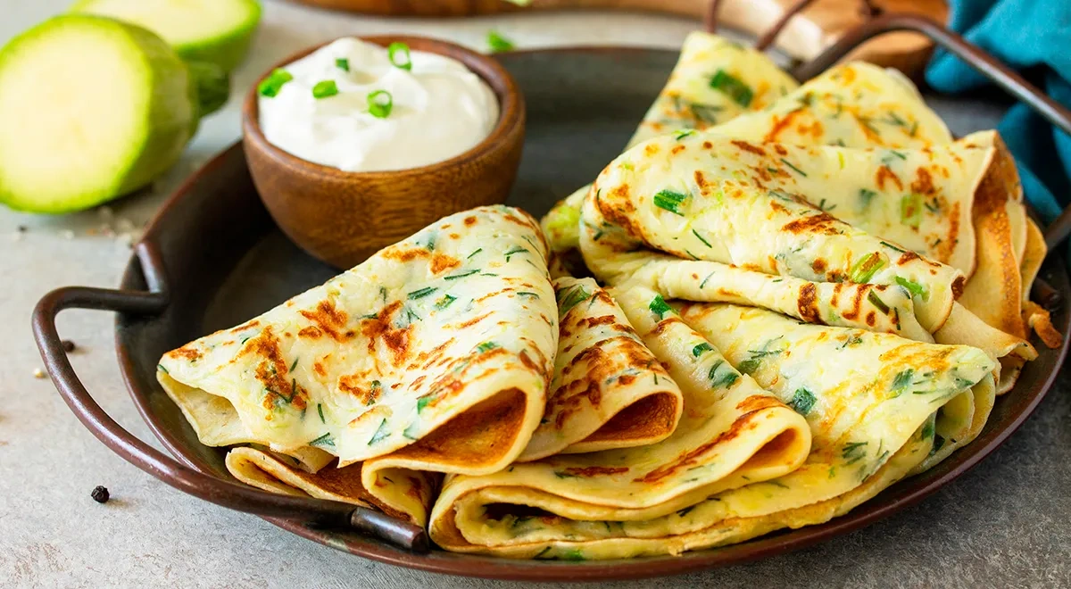 Кабачковые блины на молоке