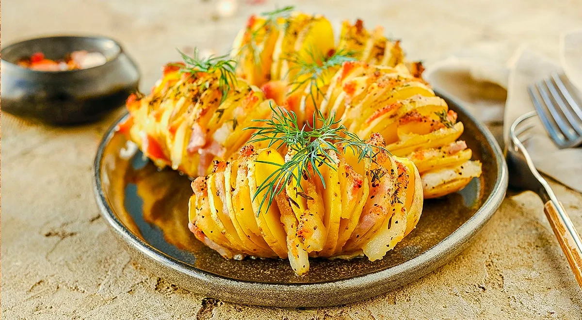 Картошка-гармошка с салом