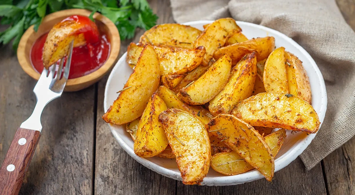 Картошка по-деревенски в микроволновке