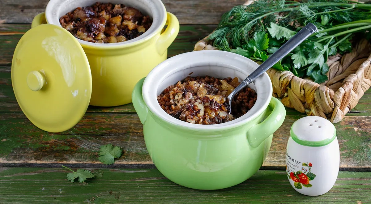 Каша гурьевская из гречневой крупы