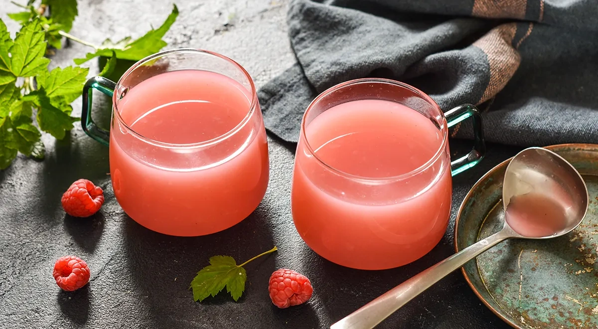 Кисель из малинового варенья