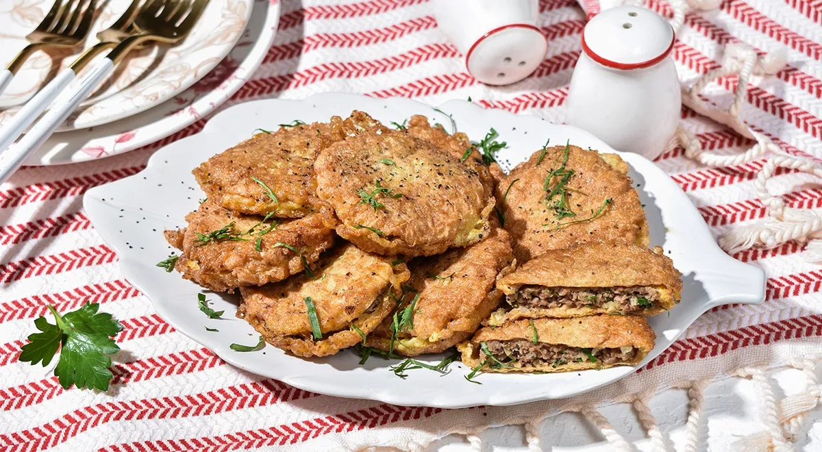 Котлеты в вафельных коржах