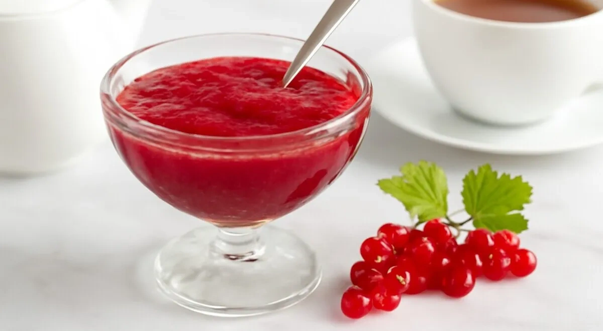 Красная смородина, перетертая с сахаром на зиму