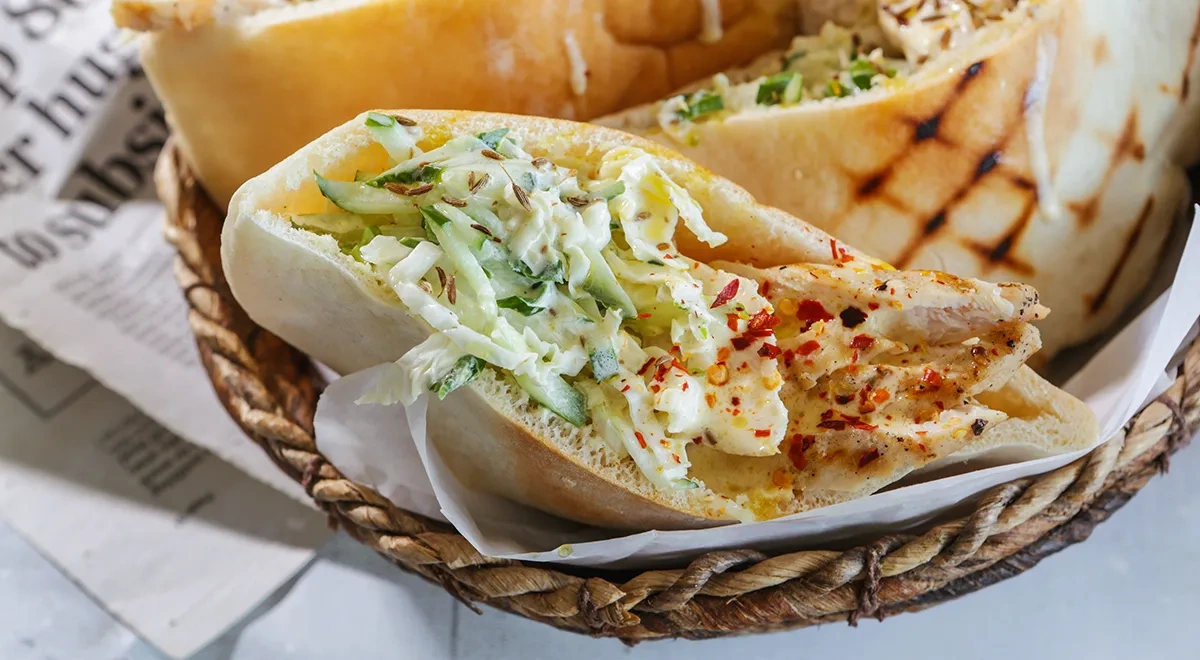 Куриные грудки на гриле в пите, заходник