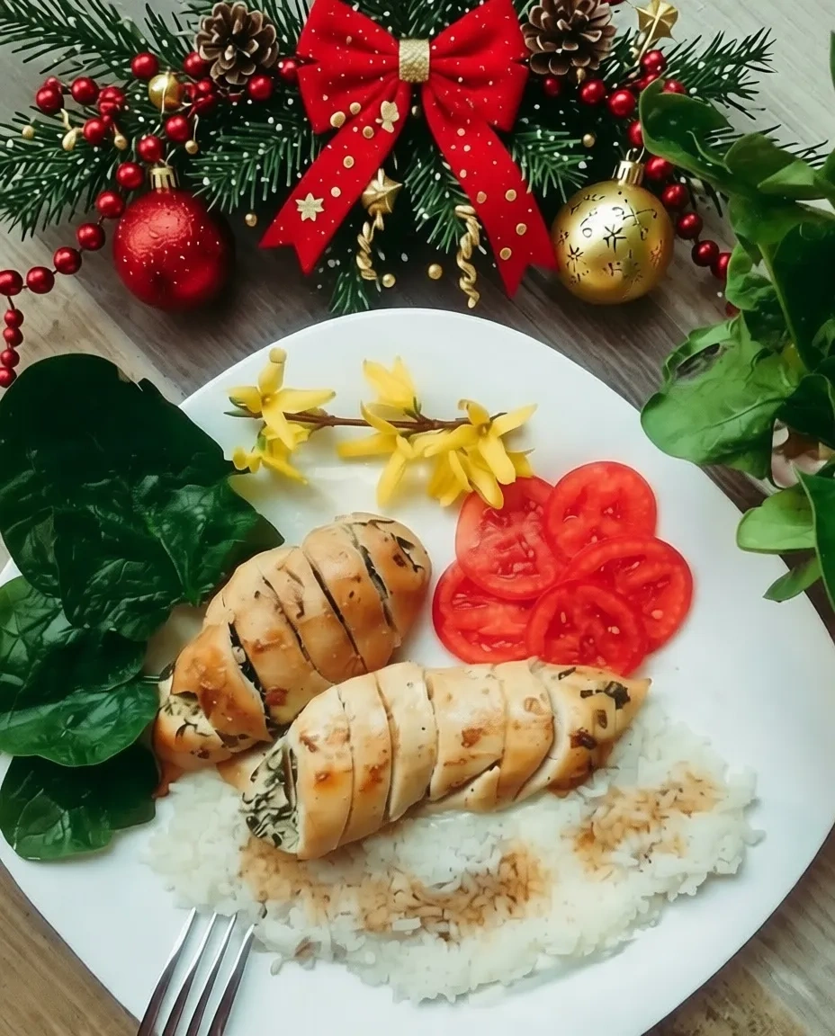 Куриные кармашки со шпинатом