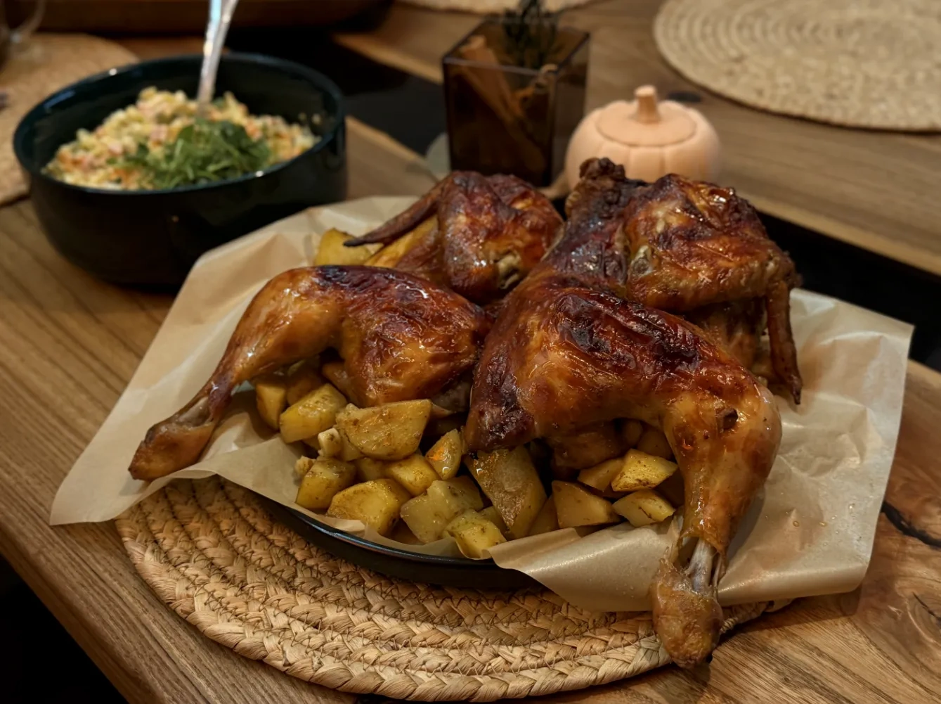 курица с картофелем