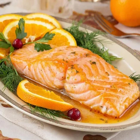 Лосось в апельсиновом соусе