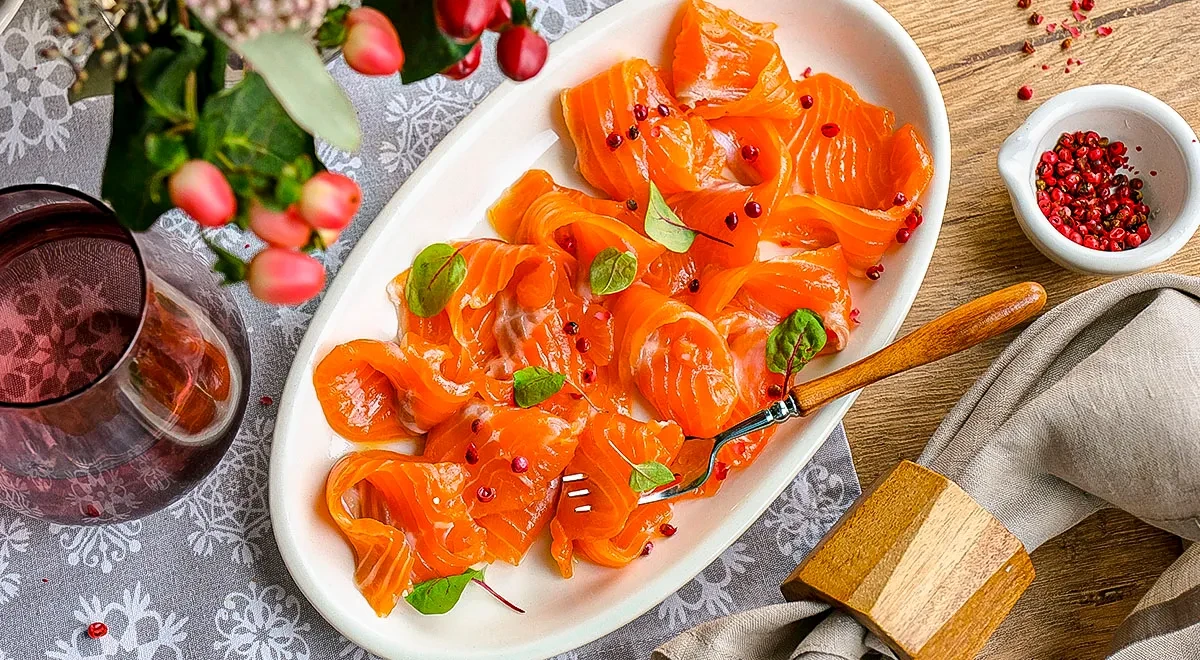 Ленивый малосольный лосось