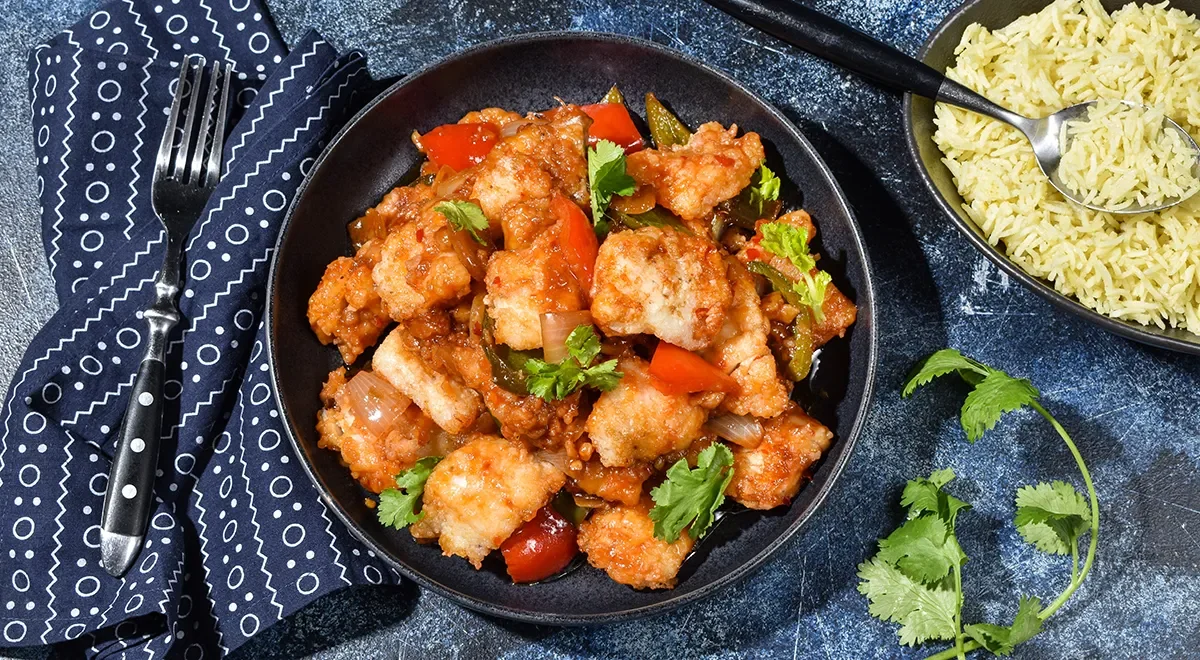 Минтай в кисло-сладком соусе