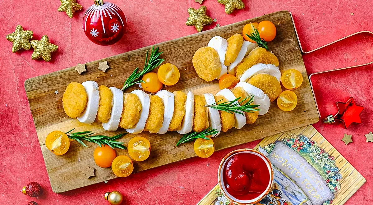 Наггетсы с моцареллой и томатами черри