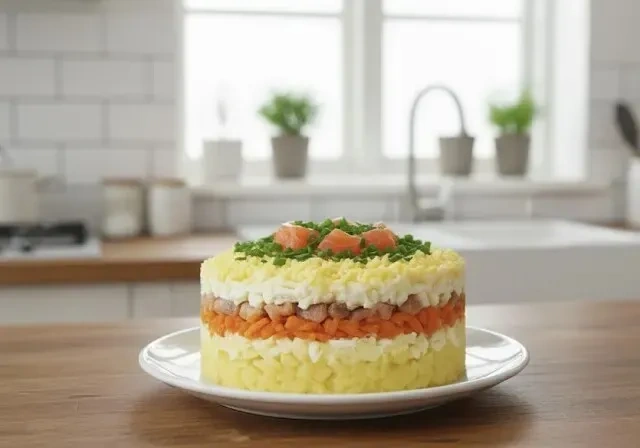 Новогодний салат «Северное сияние»