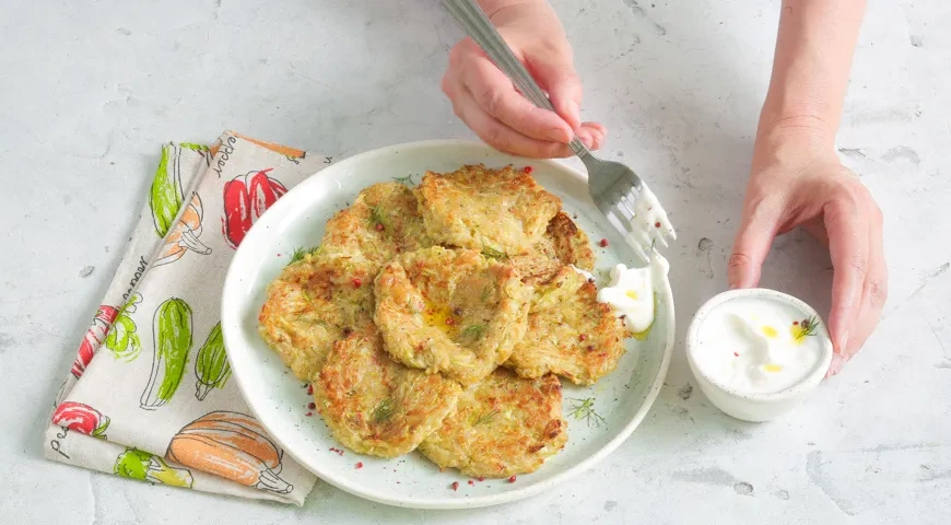 Оладьи из кабачков без яиц,