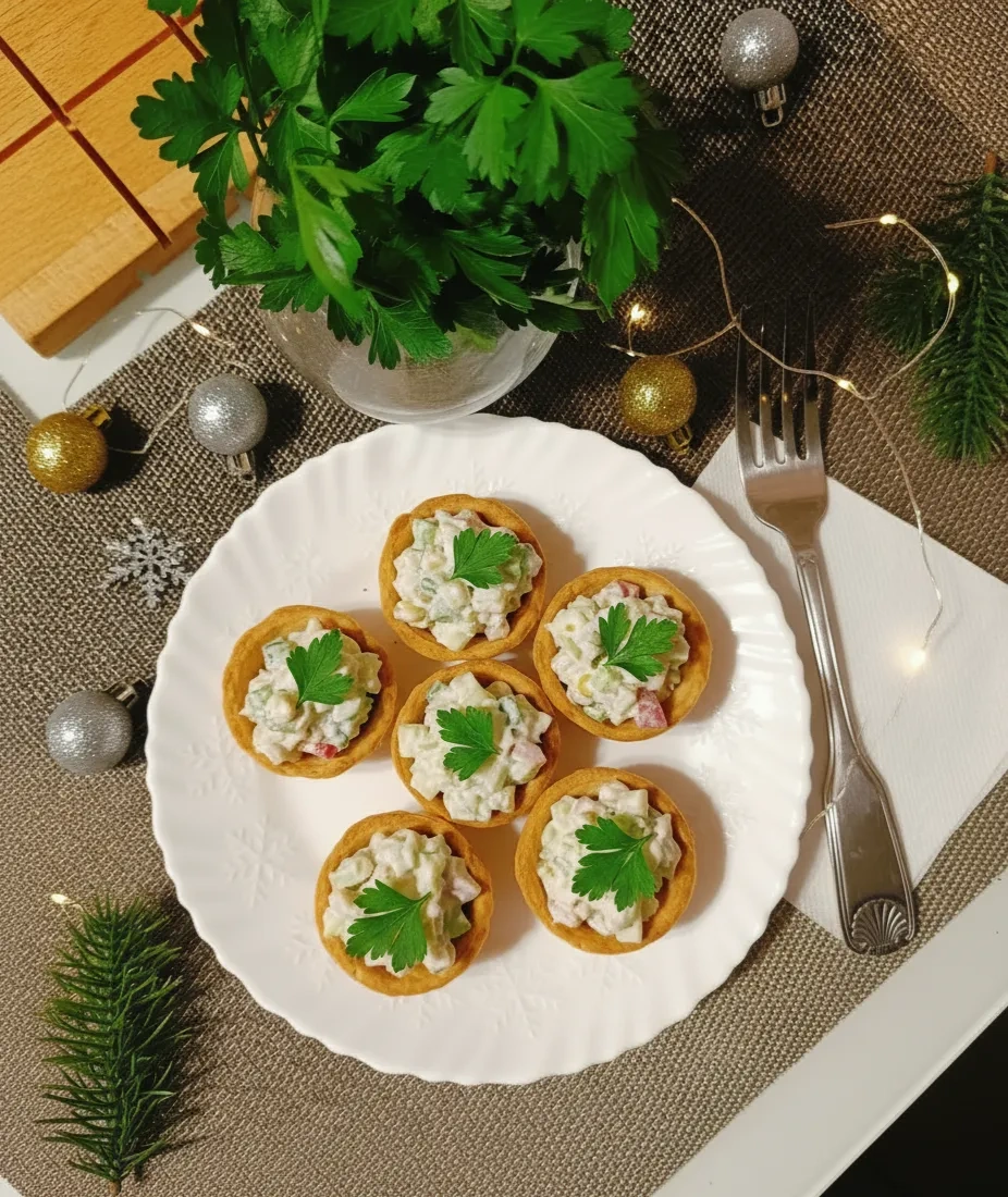 Оливье в тарталетках