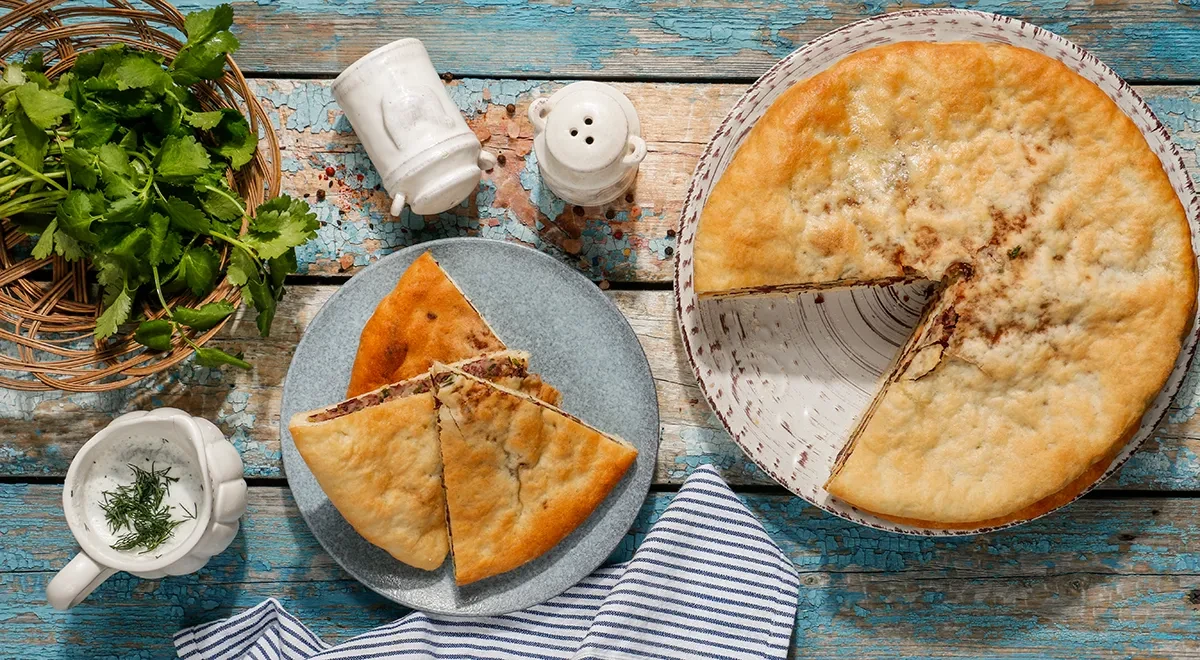 Осетинский пирог с фасолью (Кадурджин)