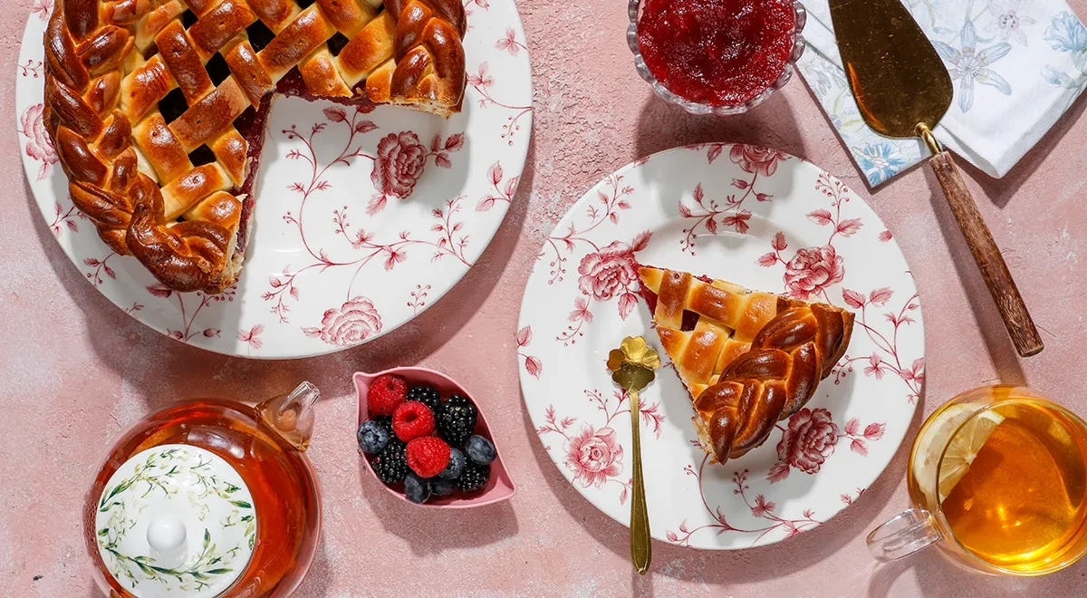 Открытый пирог с повидлом «Мамин»