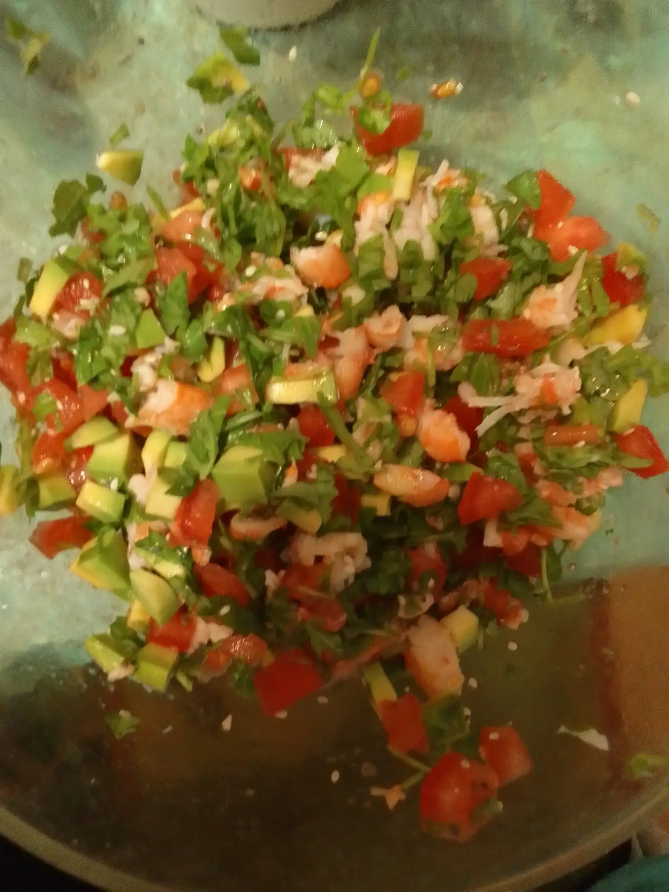 Салат с креветками