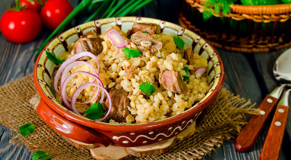 Перловка с мясом в мультиварке