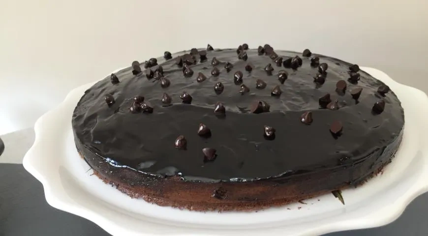 Пирог с бананами и шоколадом