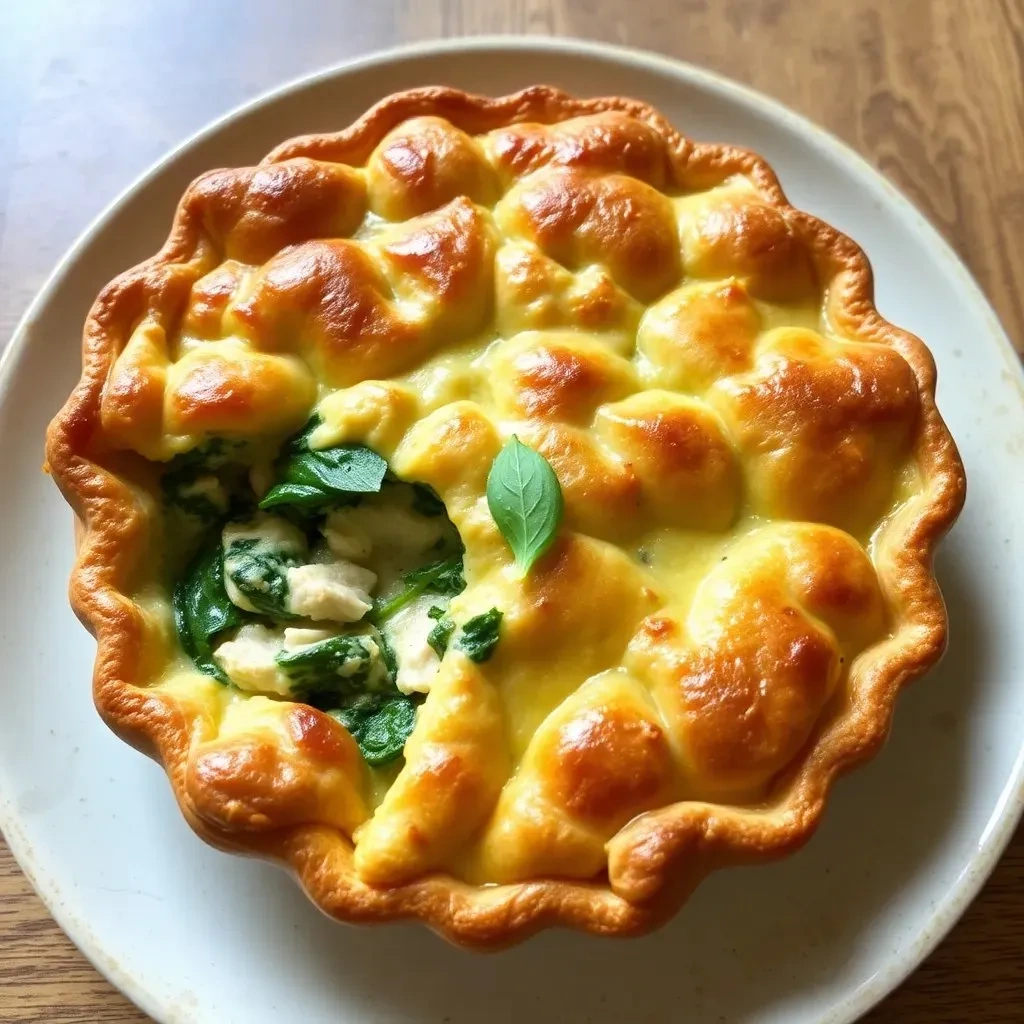 Пирог с курицей и шпинатом