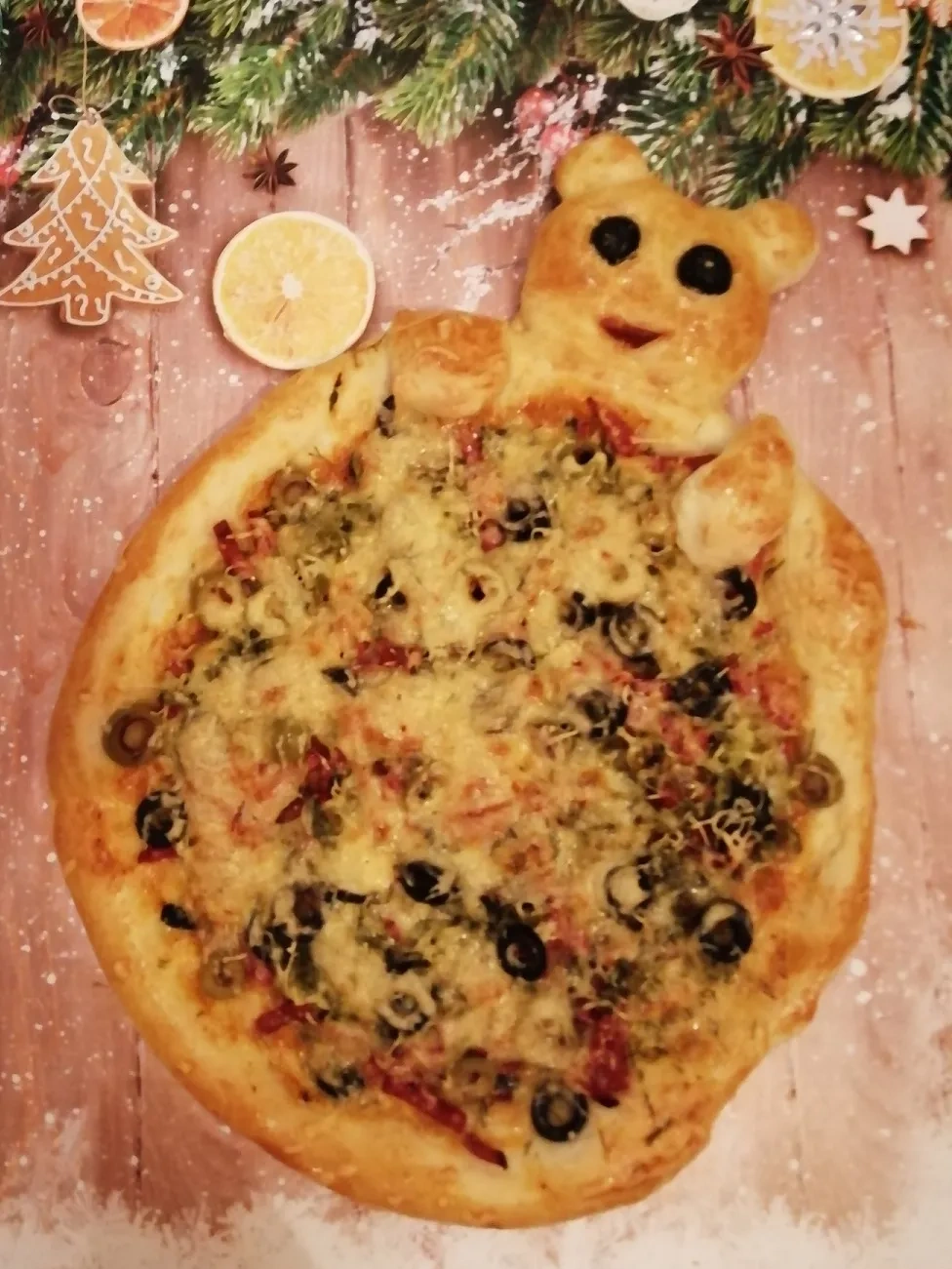 Пицца «Мишутка под одеялом»