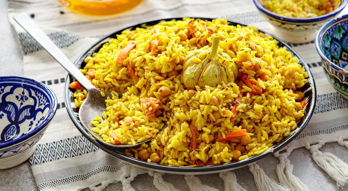 Плов без мяса с нутом