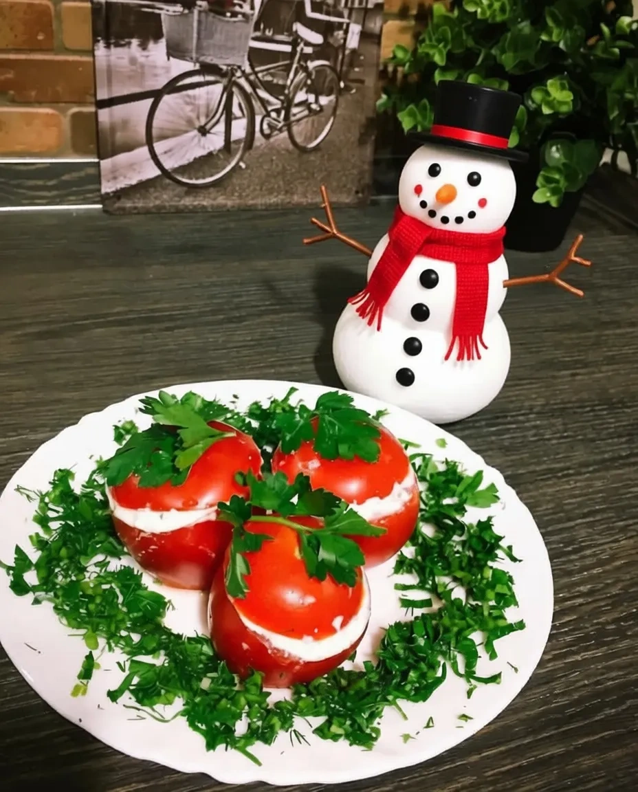 Помидоры с творогом