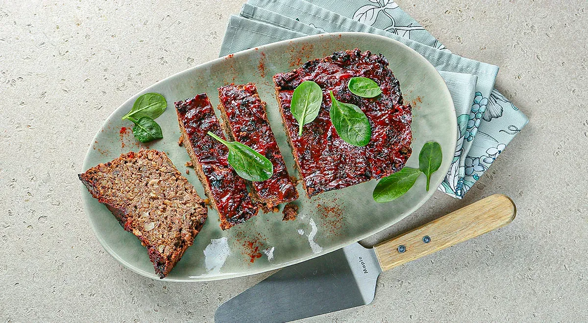 Грибная запеканка с чечевицей