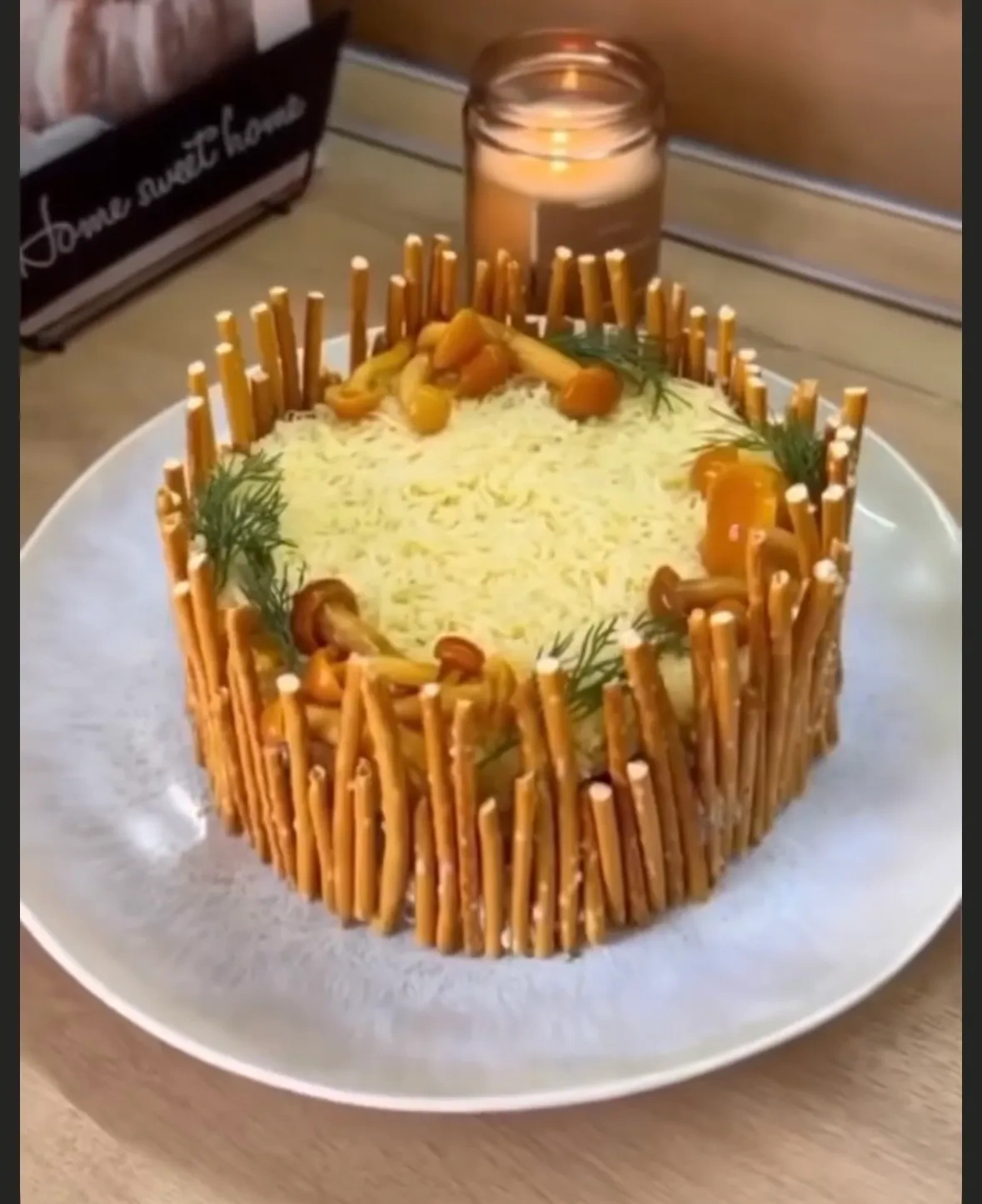 Праздничный салат с грибами