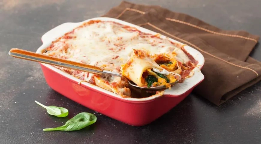 Роллы из тыквы, шпината и феты