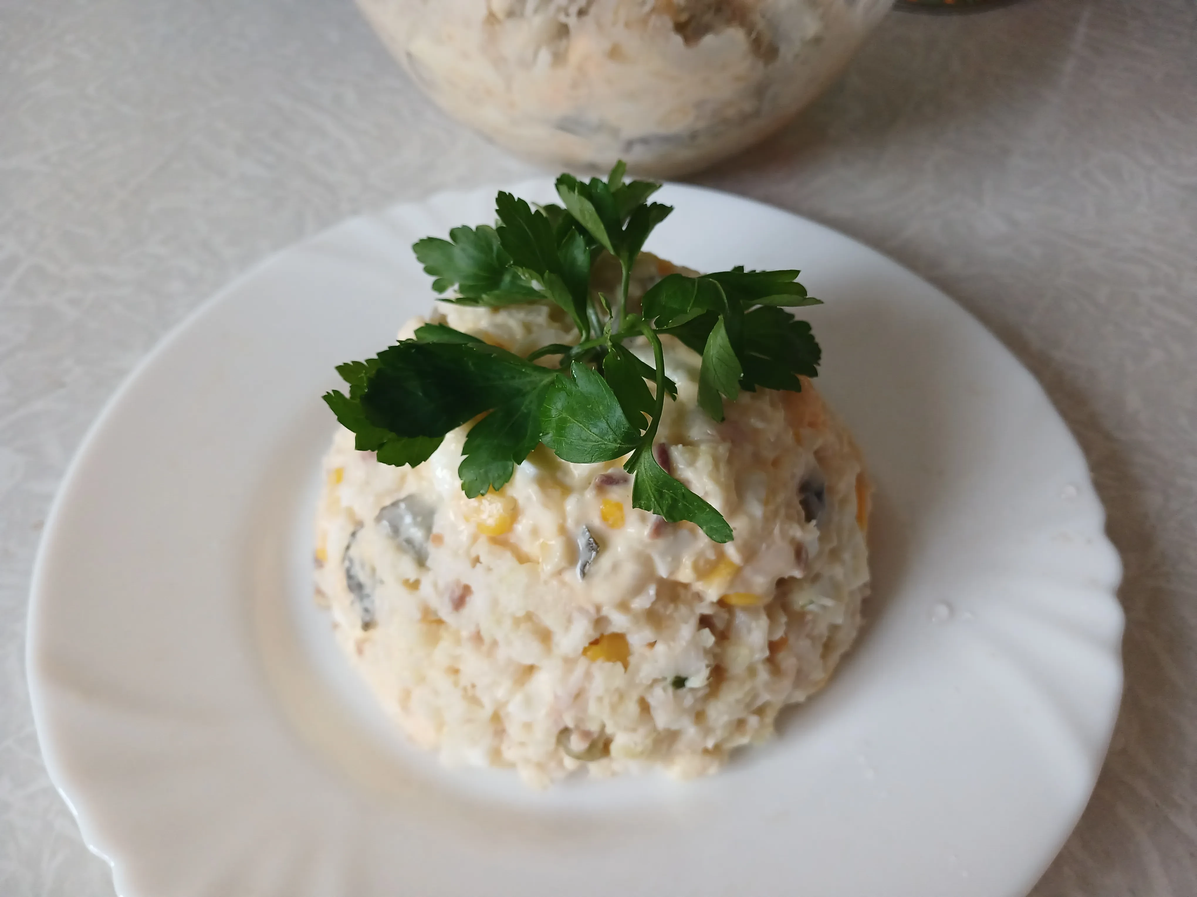 Салат «Морской уют» с минтаем