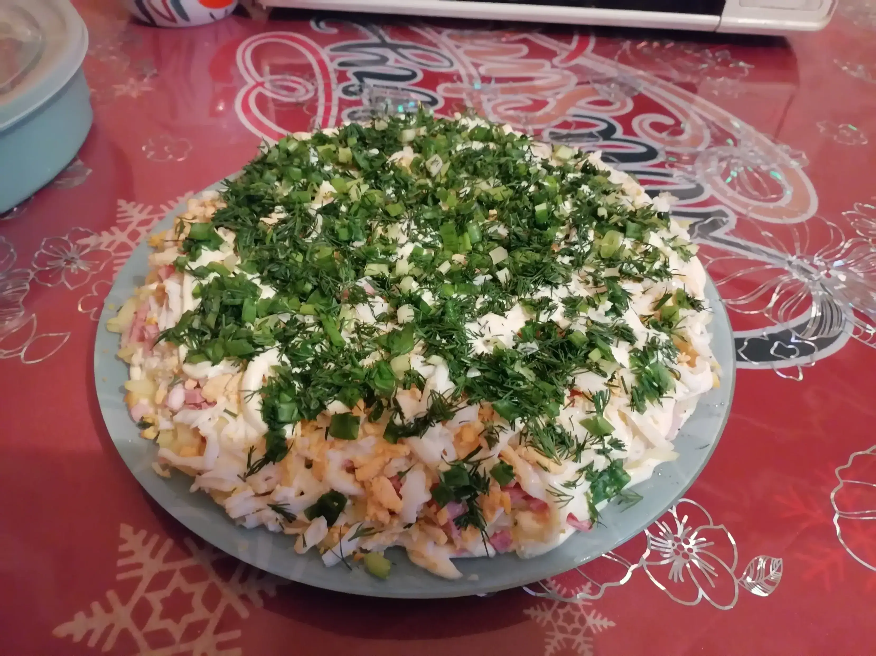 Салат с грудинкой