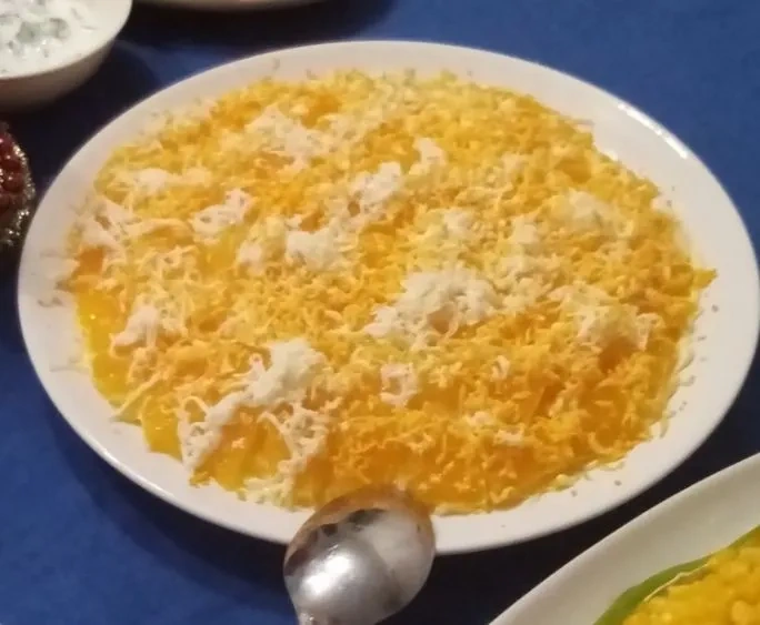 Салат «Сырный апельсин»