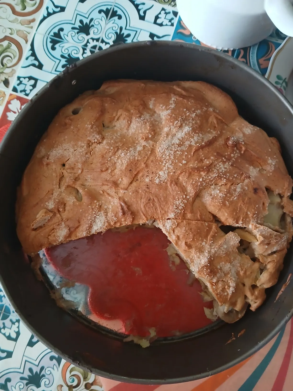 Безглютеновая шарлотка с яблоками и бананами