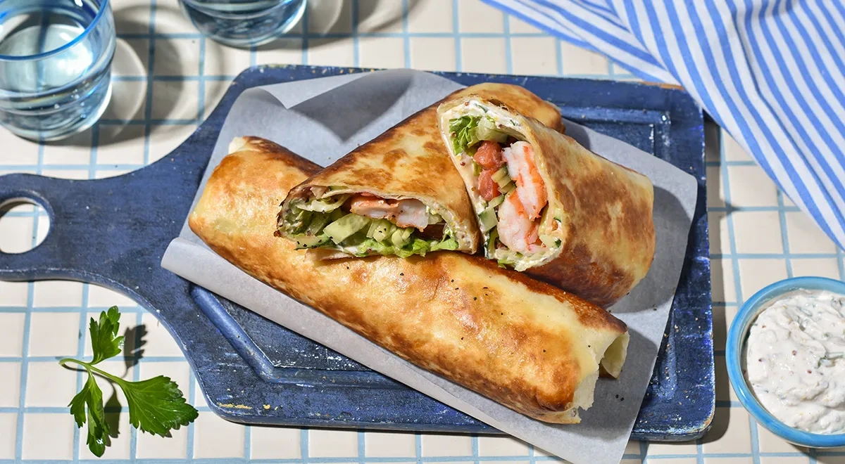 Шаурма с креветками