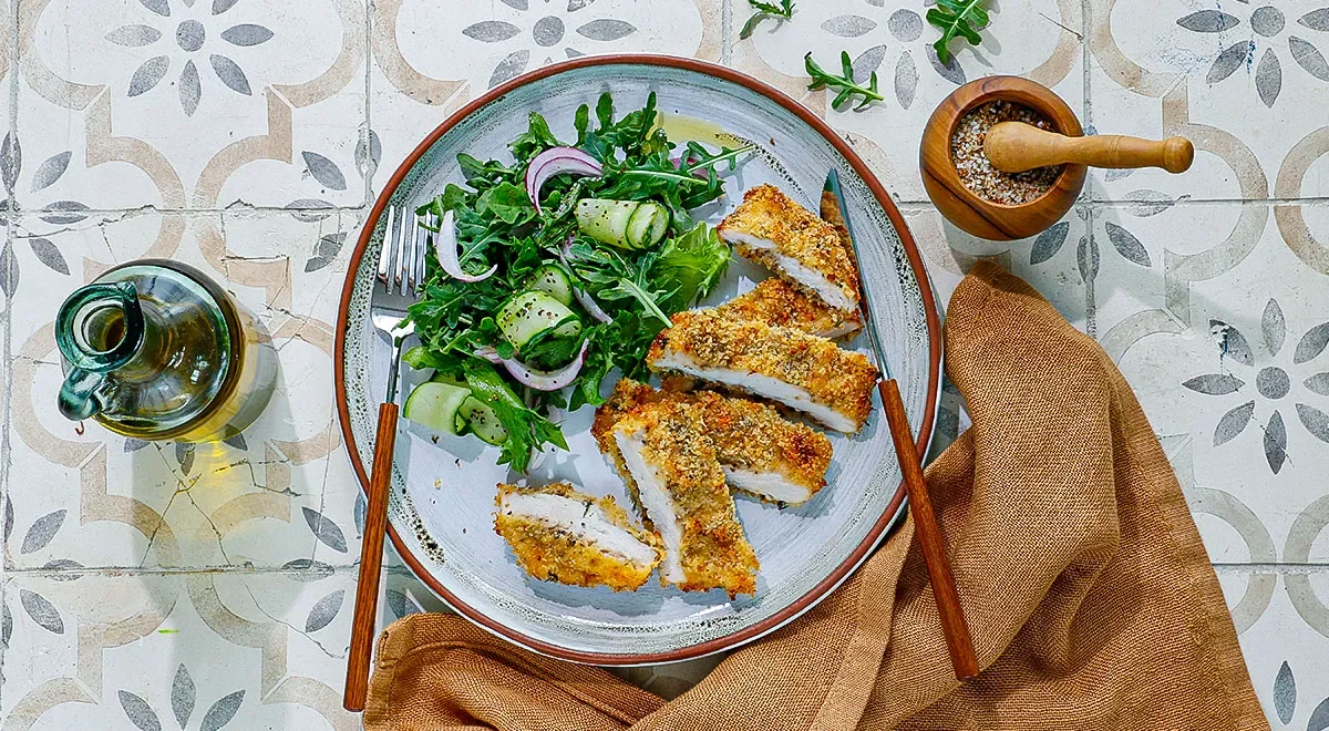 Запеченный шницель из индейки