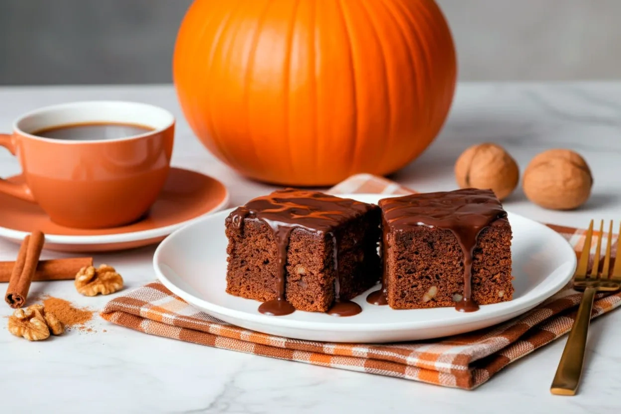 Шоколадно-тыквенный брауни